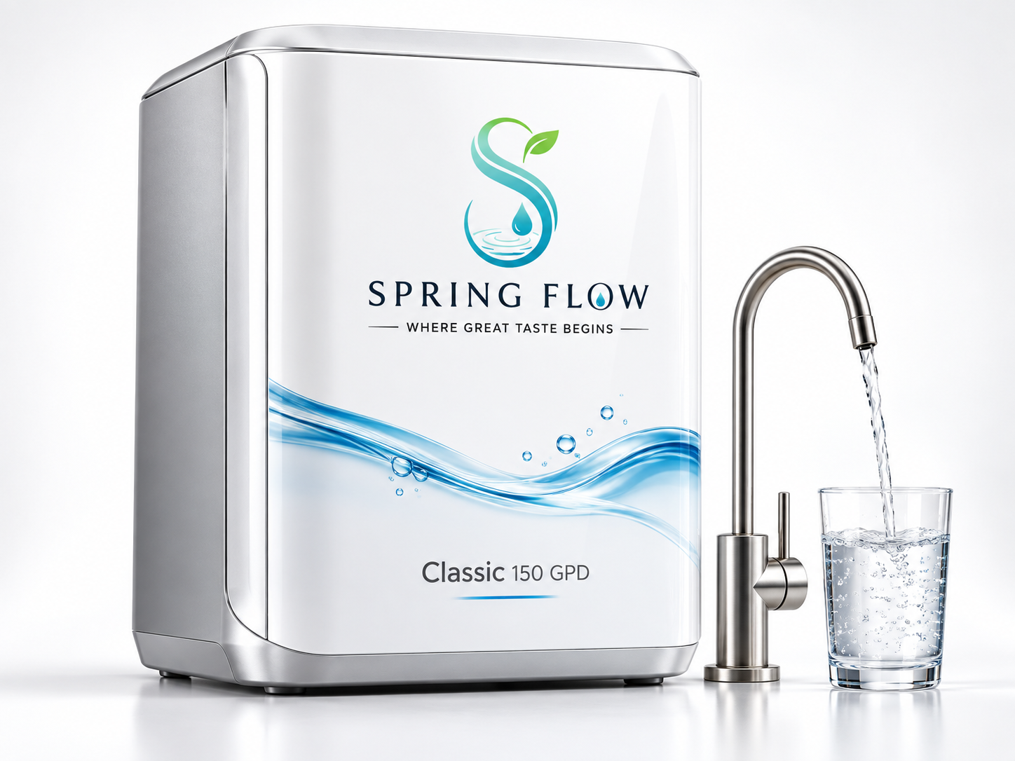 ภาพประกอบ Classic 150 GPD พร้อมโลโก้ Spring Flow